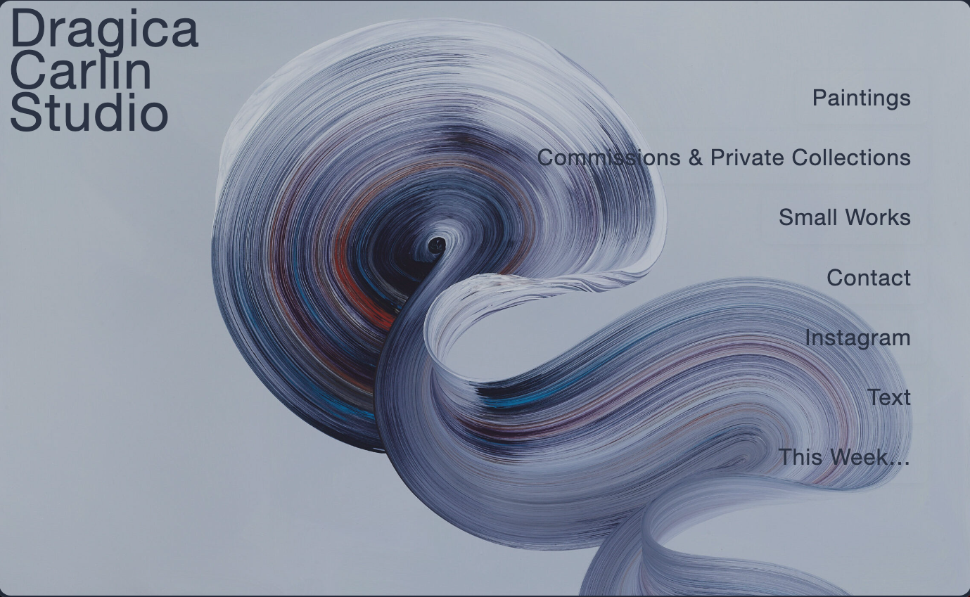 Homepage screenshot for Dragica Carlin